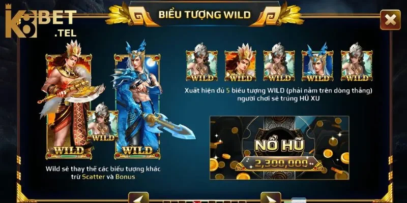 Sơn Tinh Thủy Tinh K8bet - Trải nghiệm vòng quay lôi cuốn 3 Biểu tượng Wild với nhiều công dụng